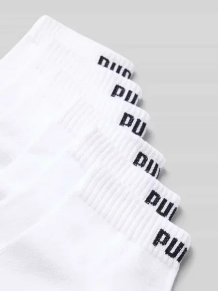 Puma Skarpety Quarter Plain 6 Par weiss czarne