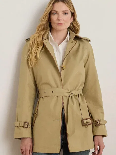 Trencz z pagonami i Lauren Ralph Lauren beżowy