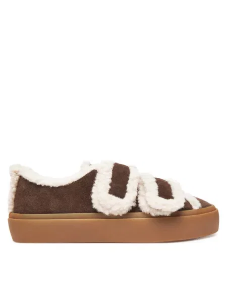 Inuikii Αθλητικά Shearling Low Velcro καφέ