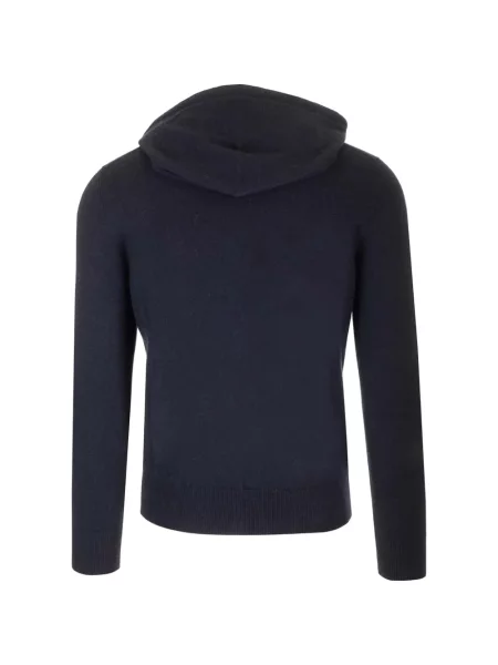 Hoodie Al Duca D’aosta 1902 κασμίρ με κορδόνι μπλε