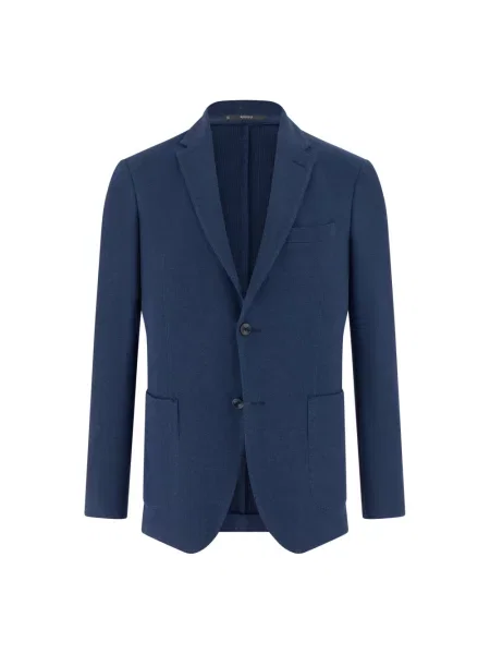 Marynarka Boggi Milano z dżerseju niebieska