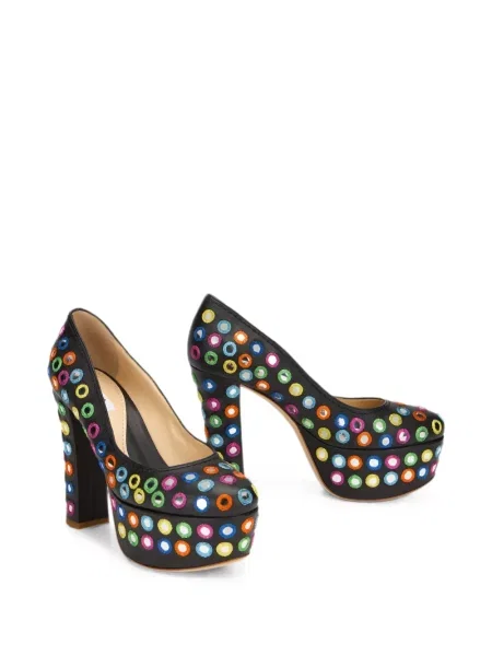 Pantofi cu toc Moschino cu platformă negru