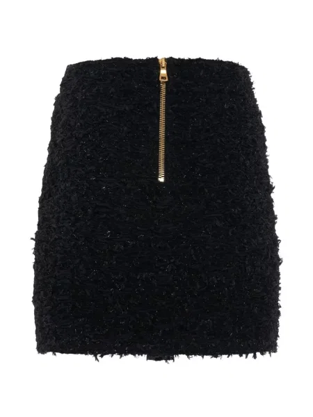 Fustă Balmain din tweed negru