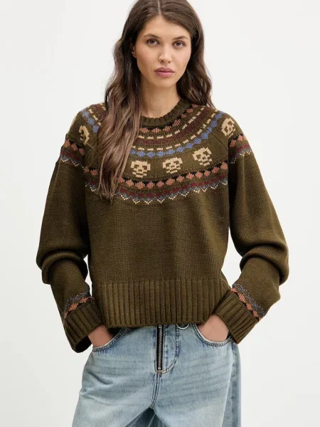 The Ragged Priest pulover călduros verde