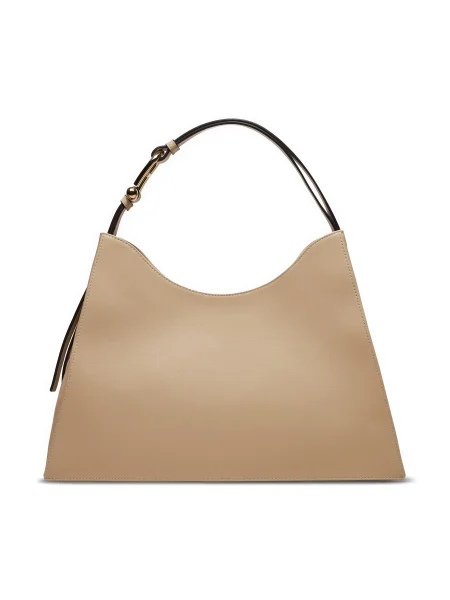 Кожена чанта Furla бежово