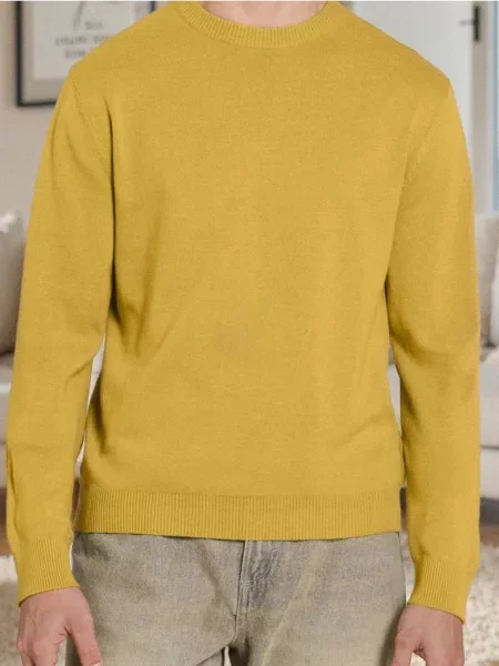 Sinsay Sweter z długim rękawem żółty