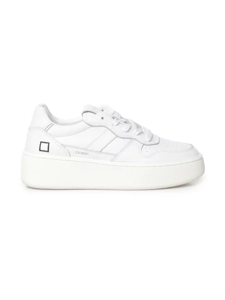 Sneakersy D.a.t.e. skórzane na platformie białe