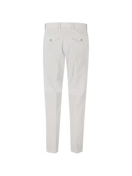 Pantaloni Seventy de catifea cord alb
