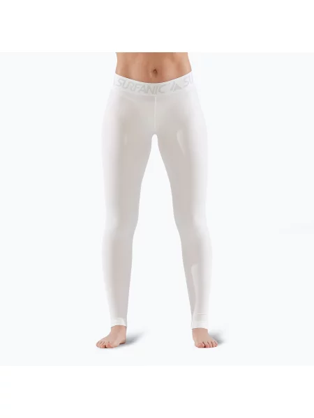 Termo kalhoty Surfanic Cozy Long John white bílé