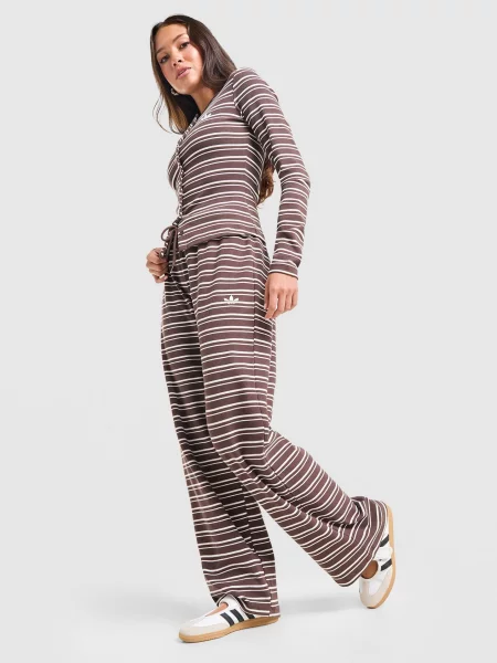 Adidas Spodnie Rib Stripe Pant brązowe