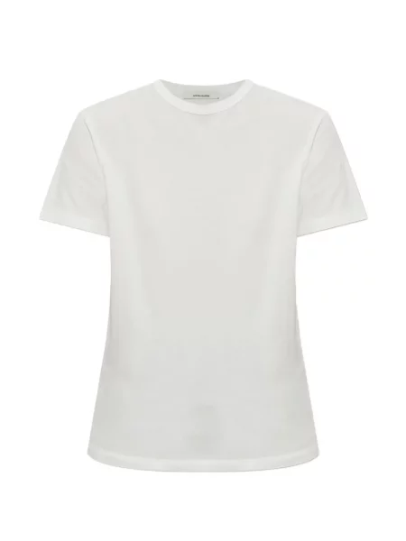 Scurt tricou Entire Studios cu decolteu rotund alb