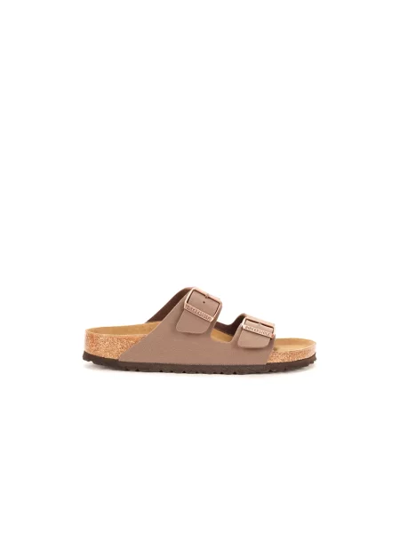 Klapki Birkenstock skórzane brązowe