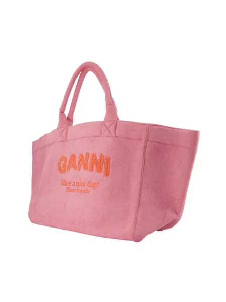 Shopperka Ganni różowa