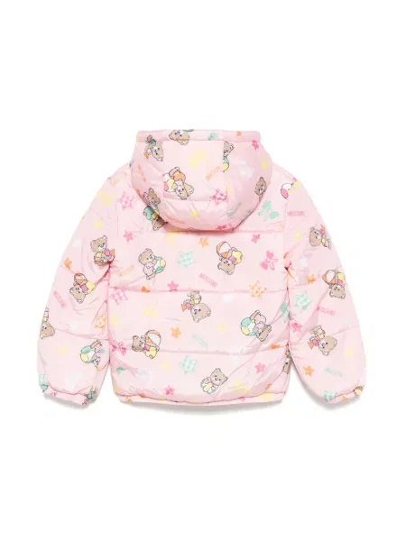 Kurtka dziecięca Moschino różowa