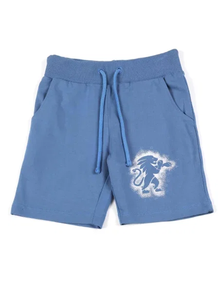 Spodenki sportowe dla chłopców Leone Tie Dye niebieskie