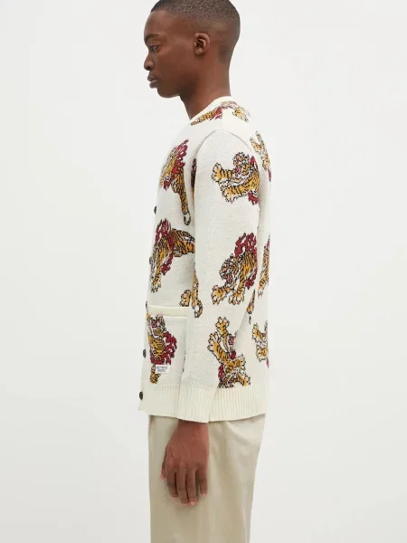 Μάλλινη ζακέτα Wacko Maria Tim Lehi μπεζ