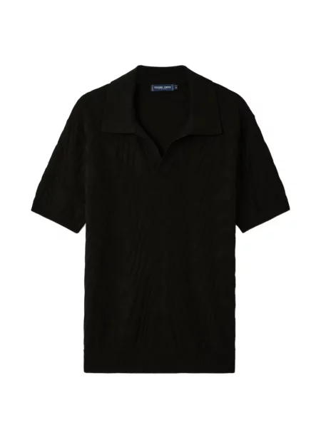 Тениска с v-образно деколте Frescobol Carioca с V-образно деколте черно