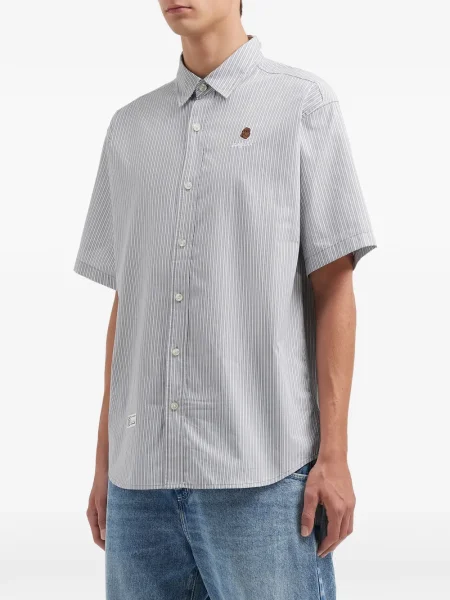 Prugasta kratak košulja Fingercroxx siva