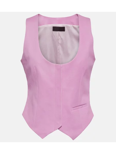 Usnjeni usnjen telovnik Stouls roza