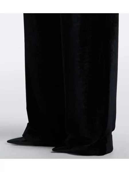 Pantaloni Stella Mccartney de catifea albastru
