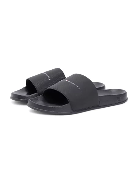 TOMMY HILFIGER Saboți / alb negru
