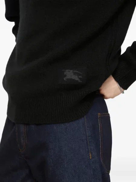 Pulover Burberry din cașmir negru