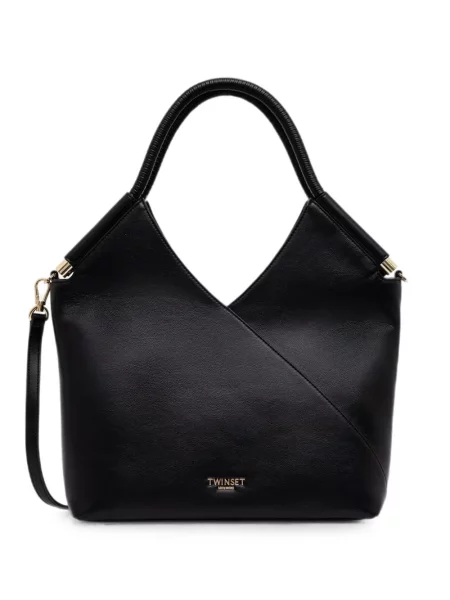 Geantă shopper Twinset plic cu autograf negru