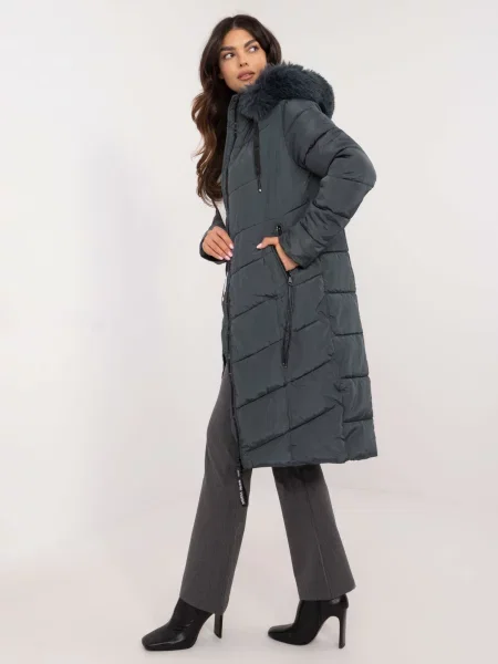 Geacă cu puf Fashionhunters albastru