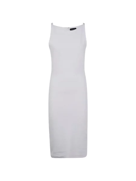 Rochie midi Emporio Armani fără mâneci până la genunchi de costum alb