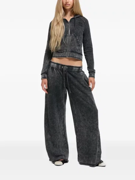 Τρέξιμο παντελόνι Juicy Couture με απλικέ μαύρο