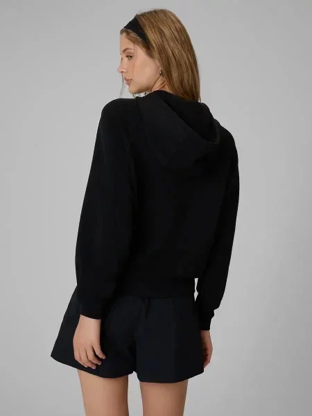 Bluza dresowa regular z kapturem 4F czarna