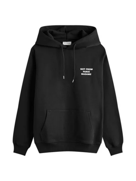 Bluza z kapturem Drole De Monsieur z kapturem z nadrukiem czarna