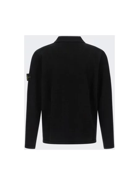 Koszulka polo Stone Island z kamieniami czarna