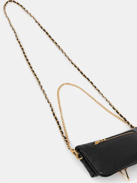 Zadig&Voltaire keresztpántos táska női bőr ROCK NANO GRAINED LEATHER fekete