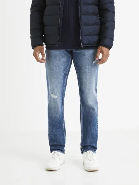 Blugi drepți Celio albastru