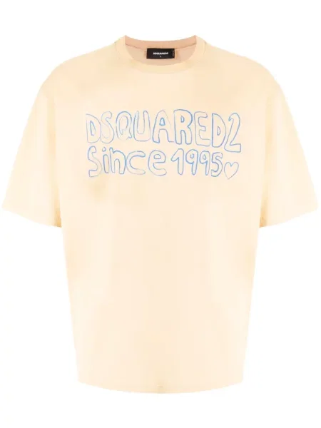 Tricou Dsquared2 cu imagine galben