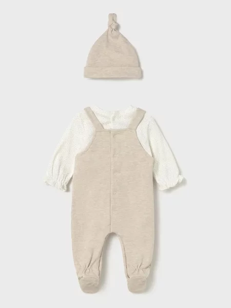 Mayoral Newborn Dupačky a detská čiapočka béžová