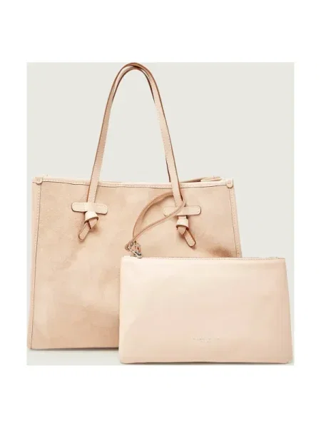 GIANNI CHIARINI Geantă shopper + borsetă MARCELLA | piele întoarsă