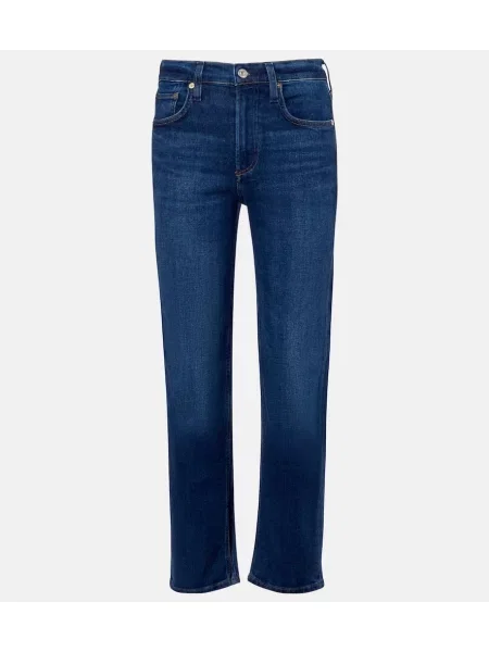 Proste jeansy Citizens Of Humanity z niską talią niebieskie