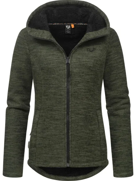 Ragwear Geacă tricotată Lyshka oliv negru