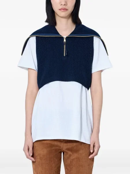 Geacă Moncler de lână albastru