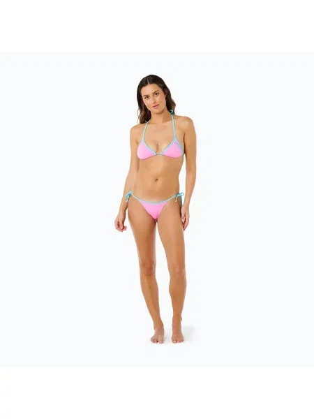 Góra od stroju kąpielowego Rip Curl Surf Puff Sliding Tri różowy