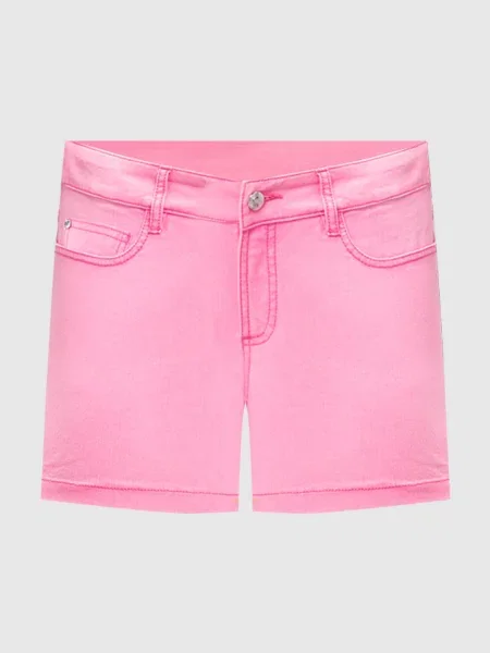 Джинсові шорти з вишивкою логотипа Manuel Luciano рожеві