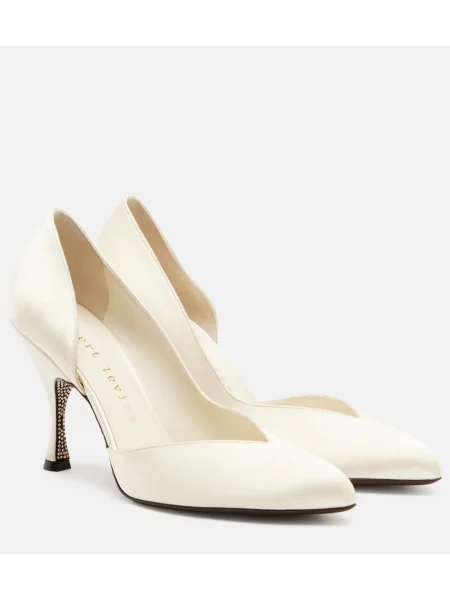 Pantofi cu toc Herbert Levine din satin alb