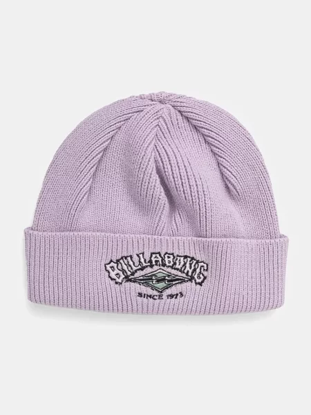 Шапка Billabong 73 High Beanie лилаво с фина плетка от виолетово