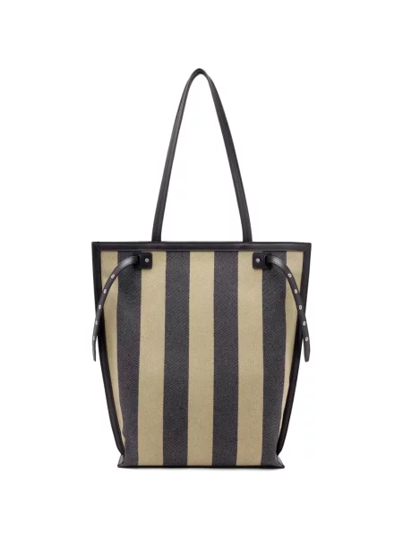 Ριγέ καμβάς τσάντα shopper Proenza Schouler πράσινο