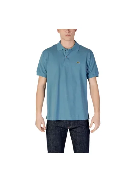 Lacoste koszulka polo Mężczyźni jednolity 4 niebieski