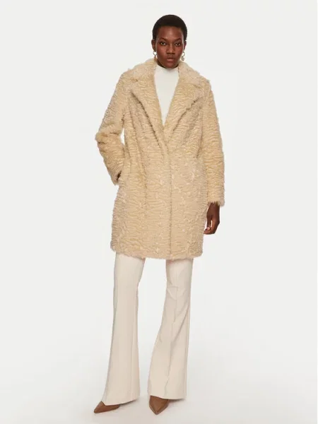 Krzneni plašč Twinset bež