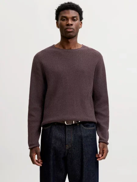 JACK & JONES Pulover JPRBLUMason ciocolatiu