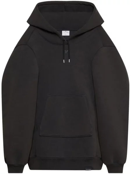 Rochie Courreges cu broderie cu glugă de costum negru